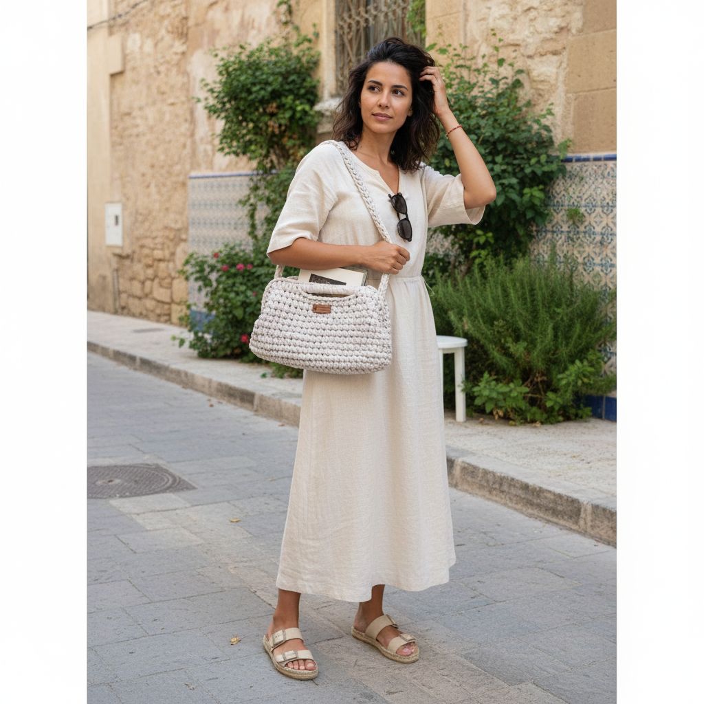 Sac crochet rose argent exclusif pour un style irrésistible