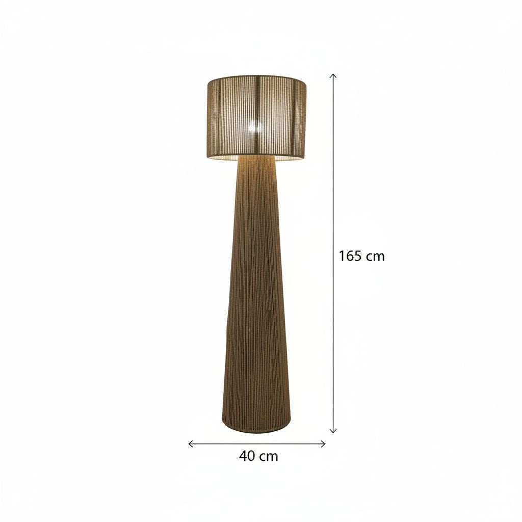 lampe jute élégante 165 cm pour une ambiance chaleureuse