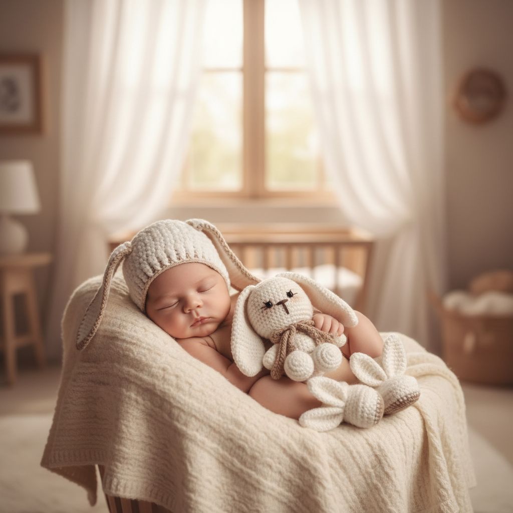 ensemble bébé oreilles de lapin en crochet pour nouveau-né