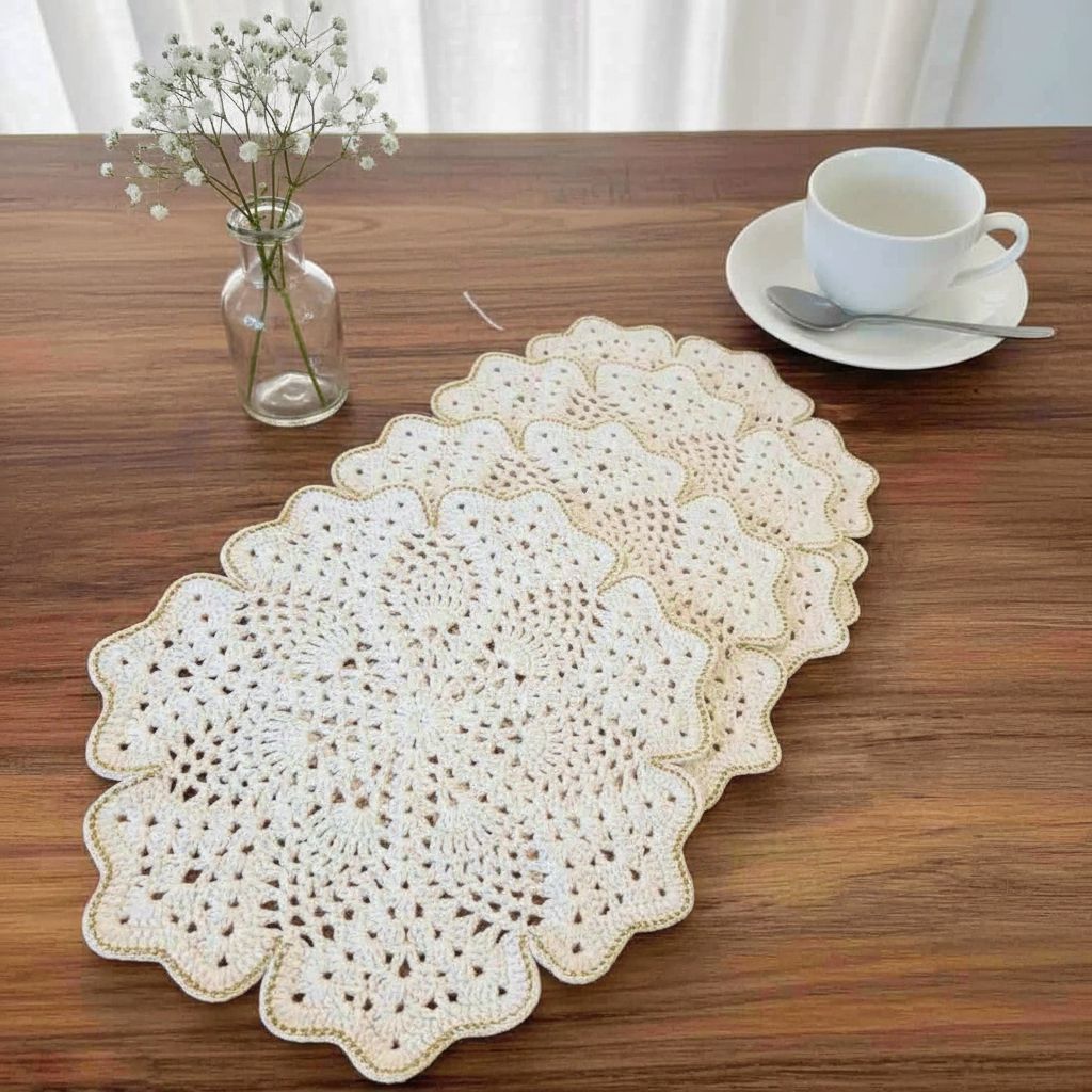 Set de 4 sous plats en coton premium pour une table élégante et chic