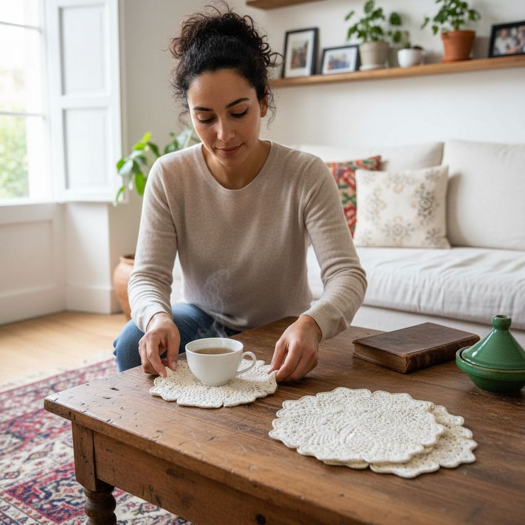Set de 4 sous plats en coton premium pour une table élégante et chic