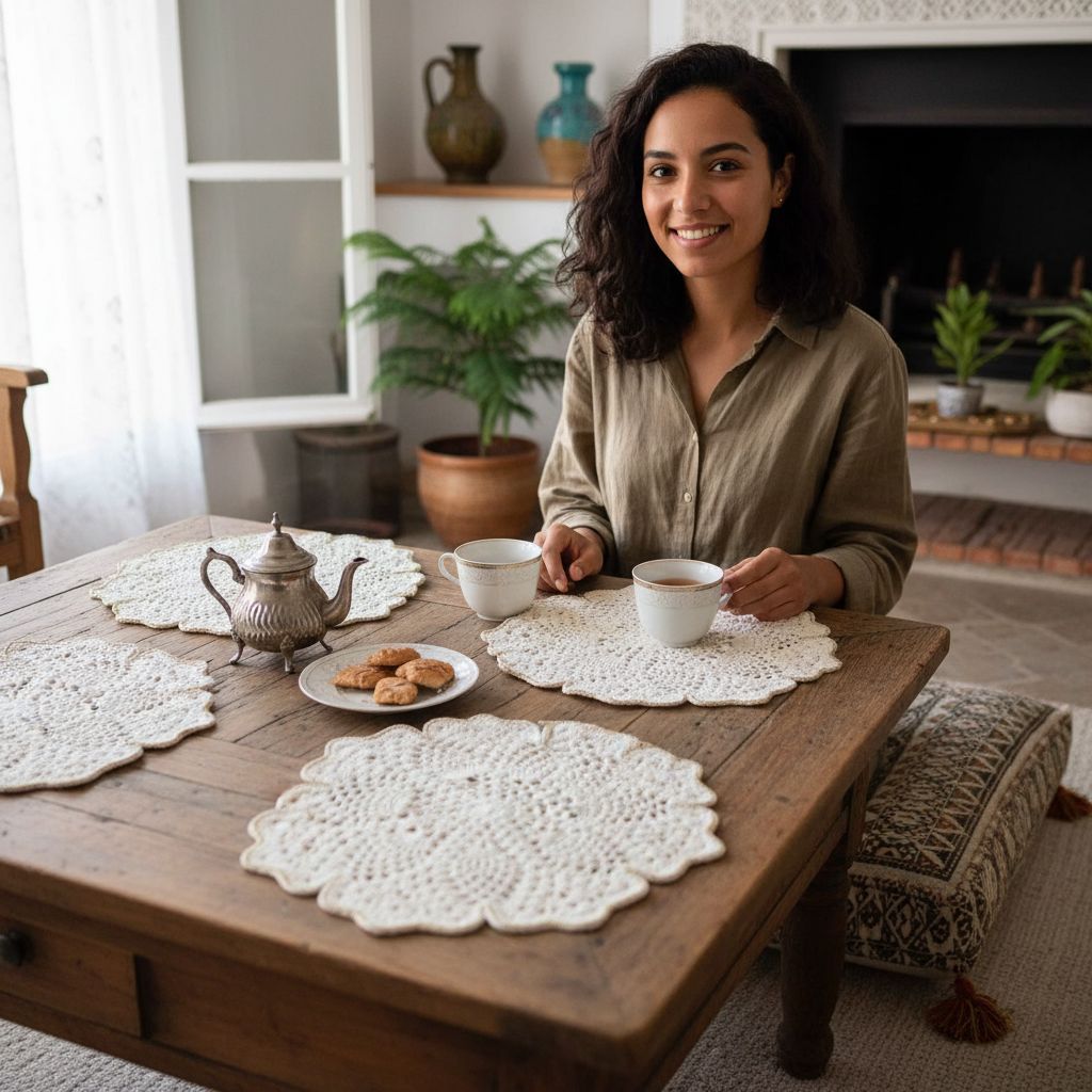 Set de 4 sous plats en coton premium pour une table élégante et chic