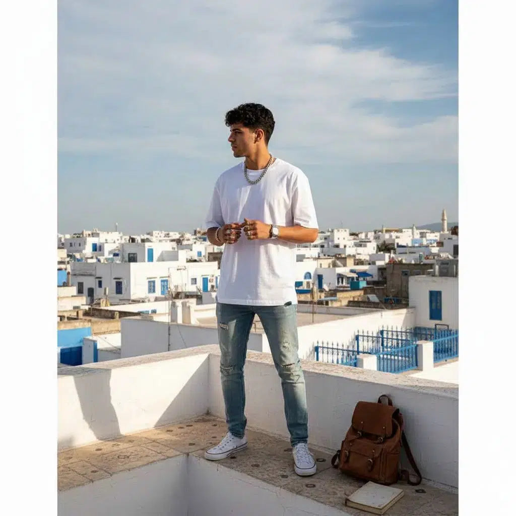 T-shirt oversized unisexe 100% coton qualité premium