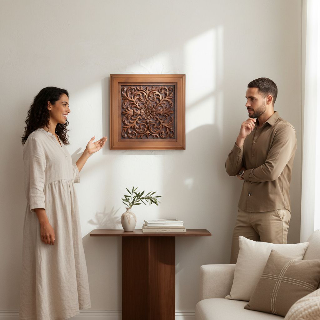 tableau en bois sculpté à la main pour une décoration unique