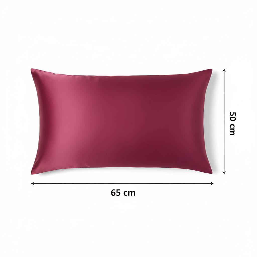 taie d'oreiller satin luxe rose fushia pour élégance et confort