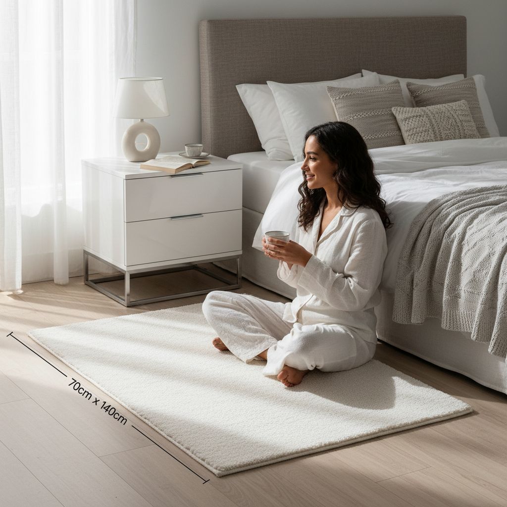 Tapis blanc BUBBLE en blanc neige une touche de luxe chez vous