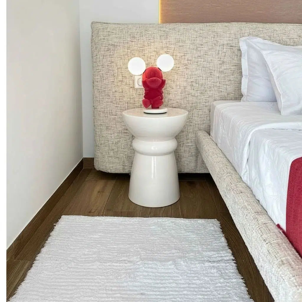 Tapis coton Shaggy blanc 70 x 140 cm confort et luxe à domicile