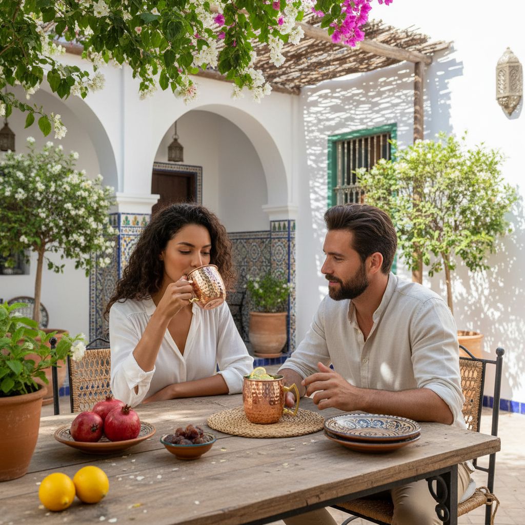Tasse cuivre rouge élégante pour une hydratation saine
