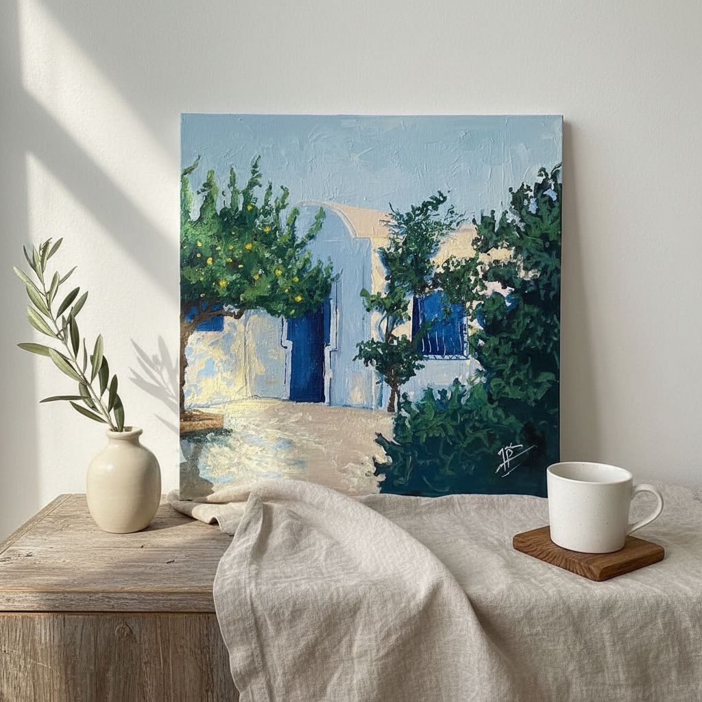 tableau peinture Tranquility bleu pour une ambiance apaisante