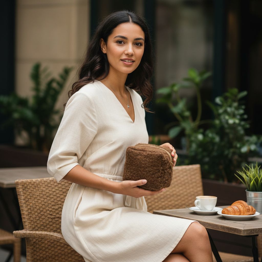 trousse maquillage marron élégante pour un rangement parfait