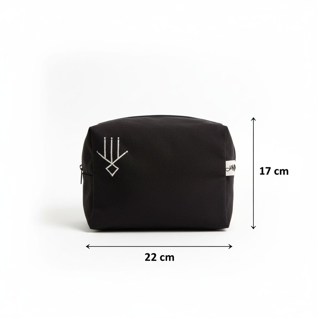 trousse de toilette brodée motif berbère élégante et pratique