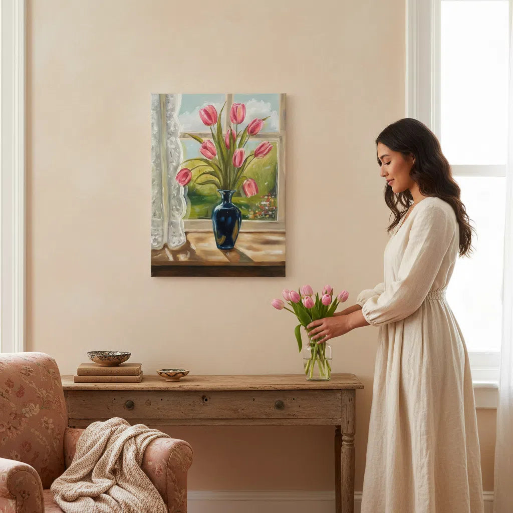 Tulipe Rose élégante 61 x 46 cm pour un style unique