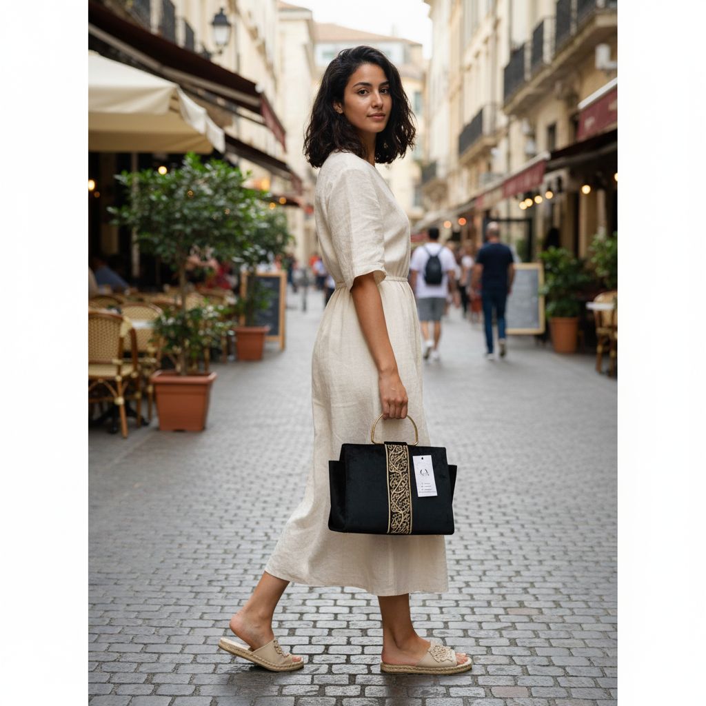 sac noir calligraphie élégant pour un style unique et raffiné