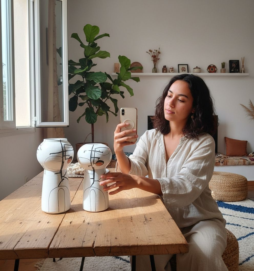 Vases modernes élégants en série de 3 pour un décor unique