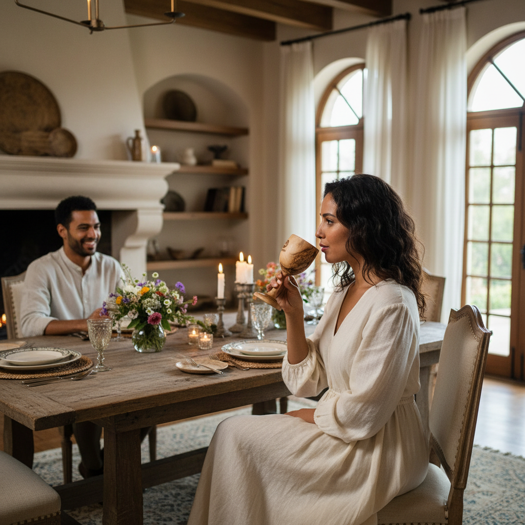 Gobelet bois d'olivier fait main pour un moment d'exception