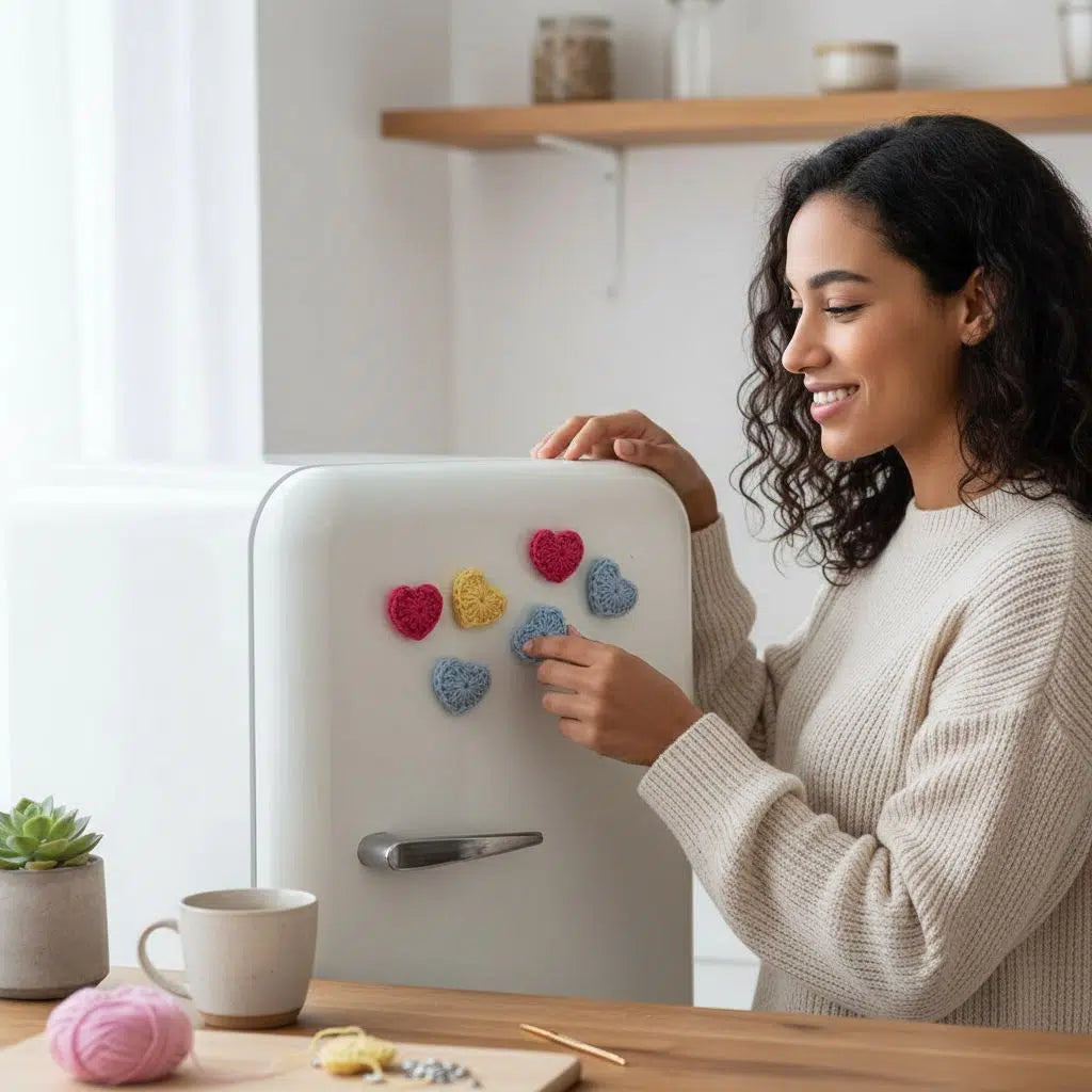 Accessoires réfrigérateur mini coeur irrésistibles en couleurs vives