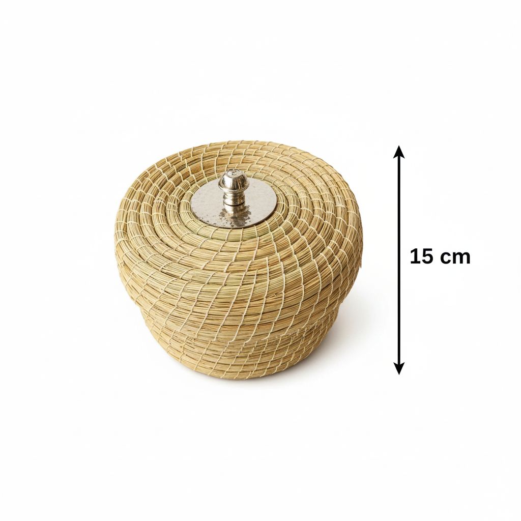 Boîte alfa avec couvercle en cuivre chic 15 x 10 cm