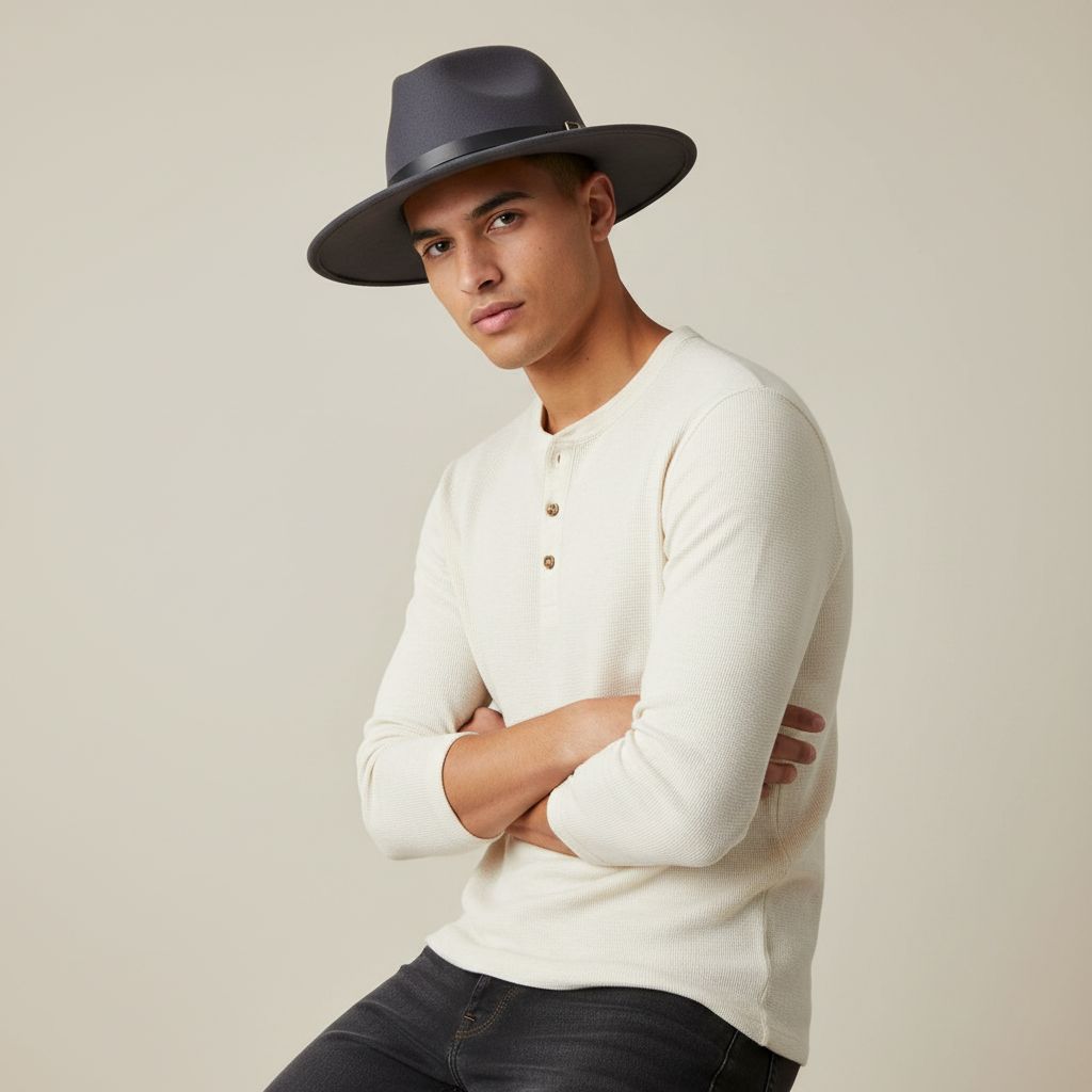 Chapeau feutre crushable gris