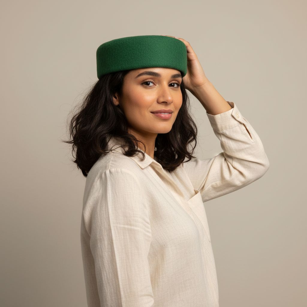 Chechia femme vert élégante pour un style unique et raffiné
