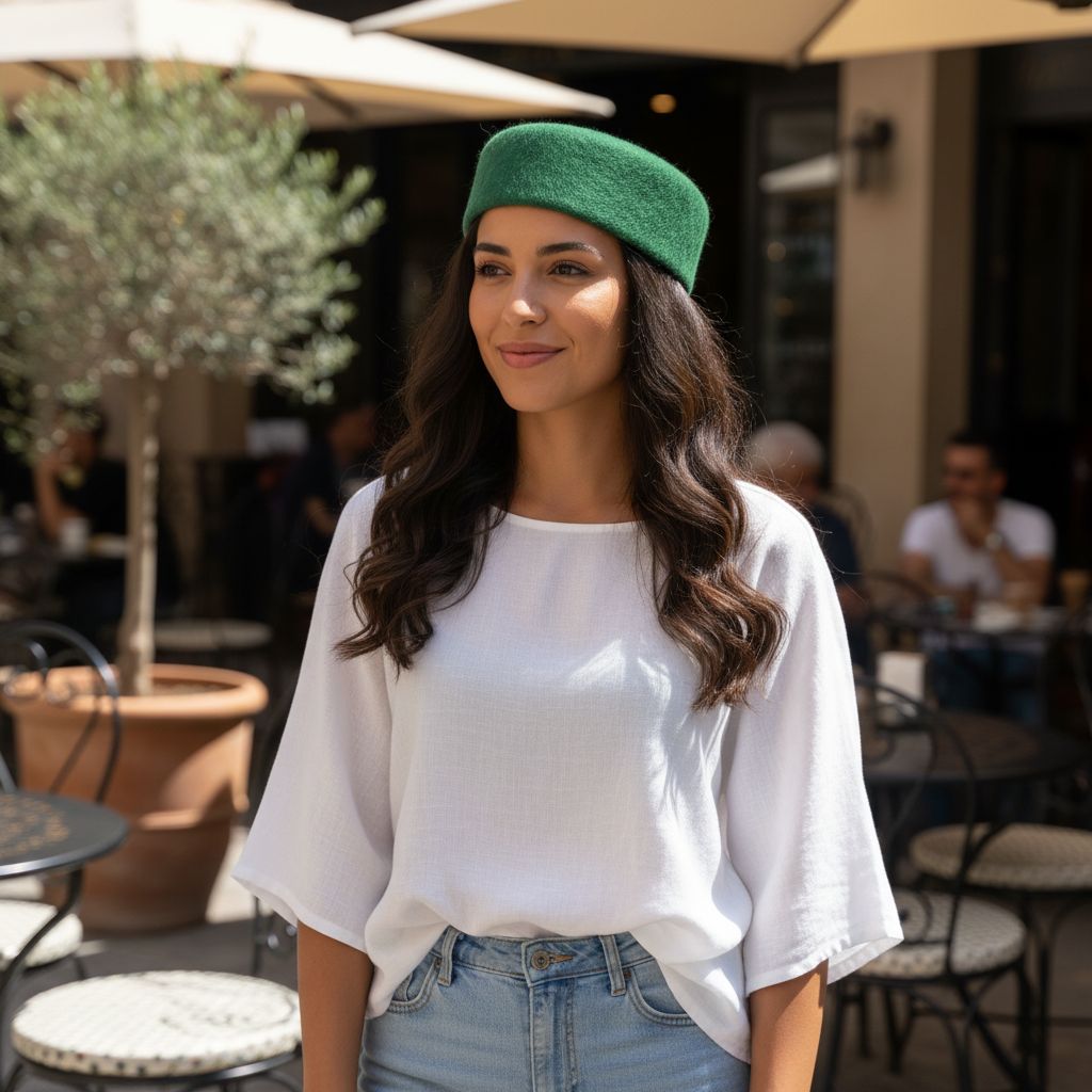 Chechia femme vert élégante pour un style unique et raffiné