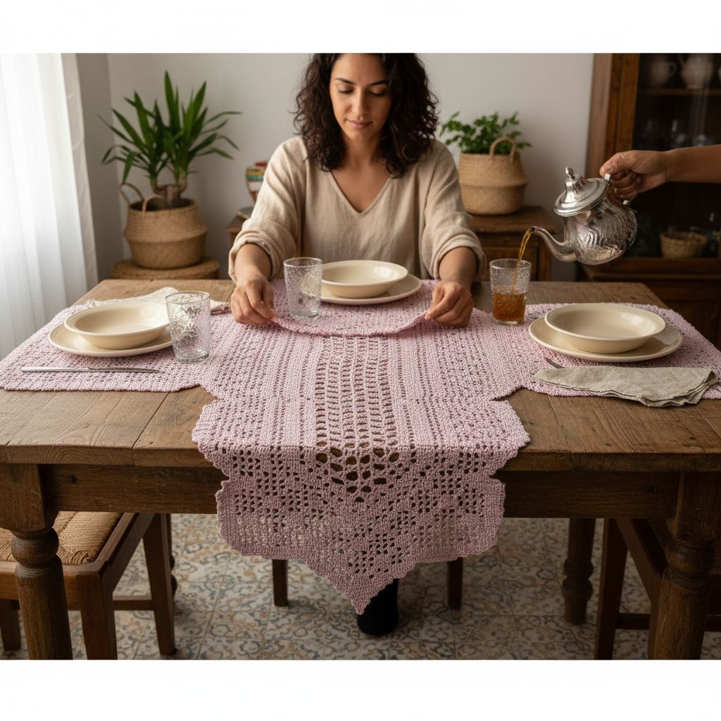 Chemin de table rose élégant pour une décoration irrésistible