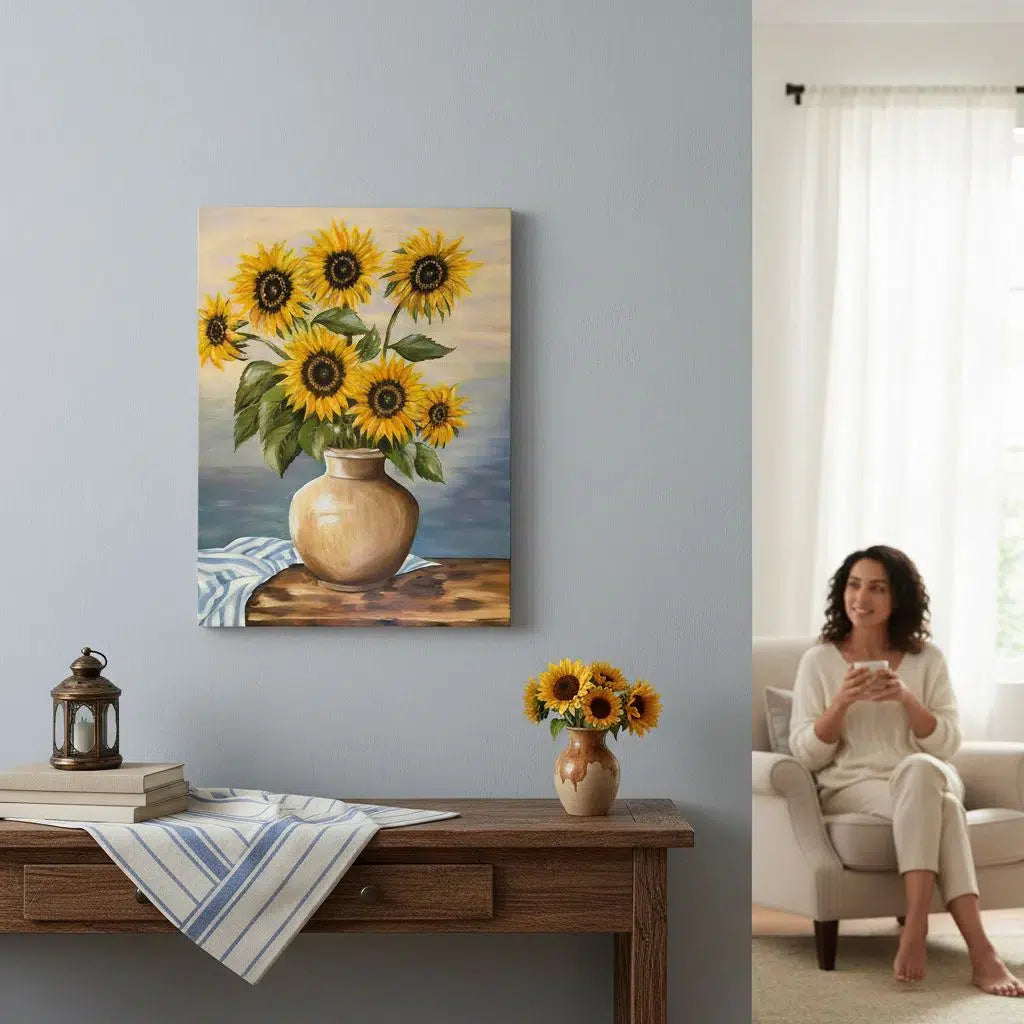 peinture tournesols vibrante pour une décoration unique