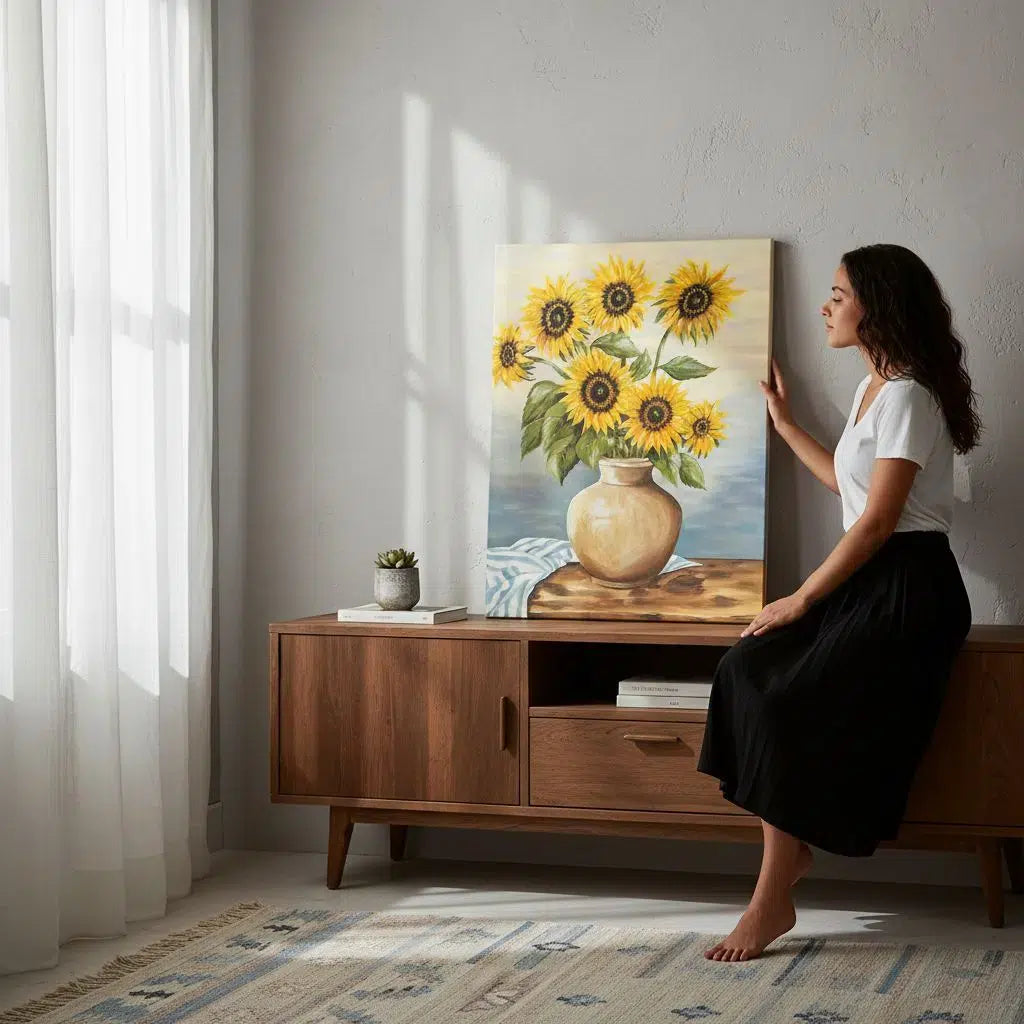 peinture tournesols vibrante pour une décoration unique