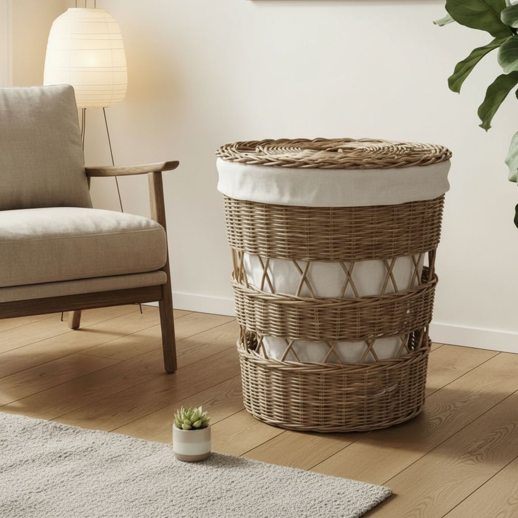 coffre en osier haut de gamme pour un rangement zen élégant
