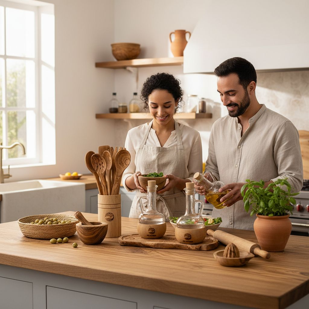 ustensiles bois d'olivier Coffret Signature Orf Zaytoun premium