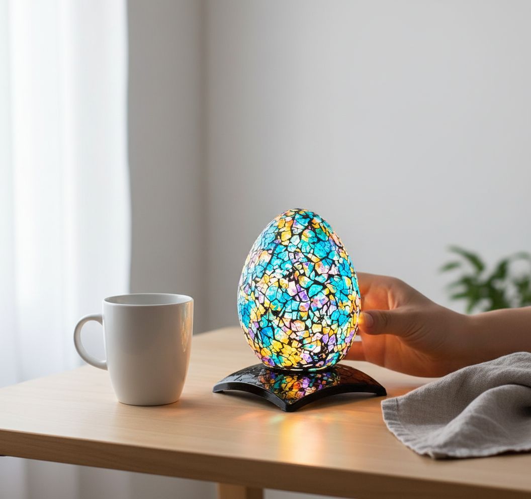 Lampe mosaïque artisanale tunisienne pour une ambiance unique