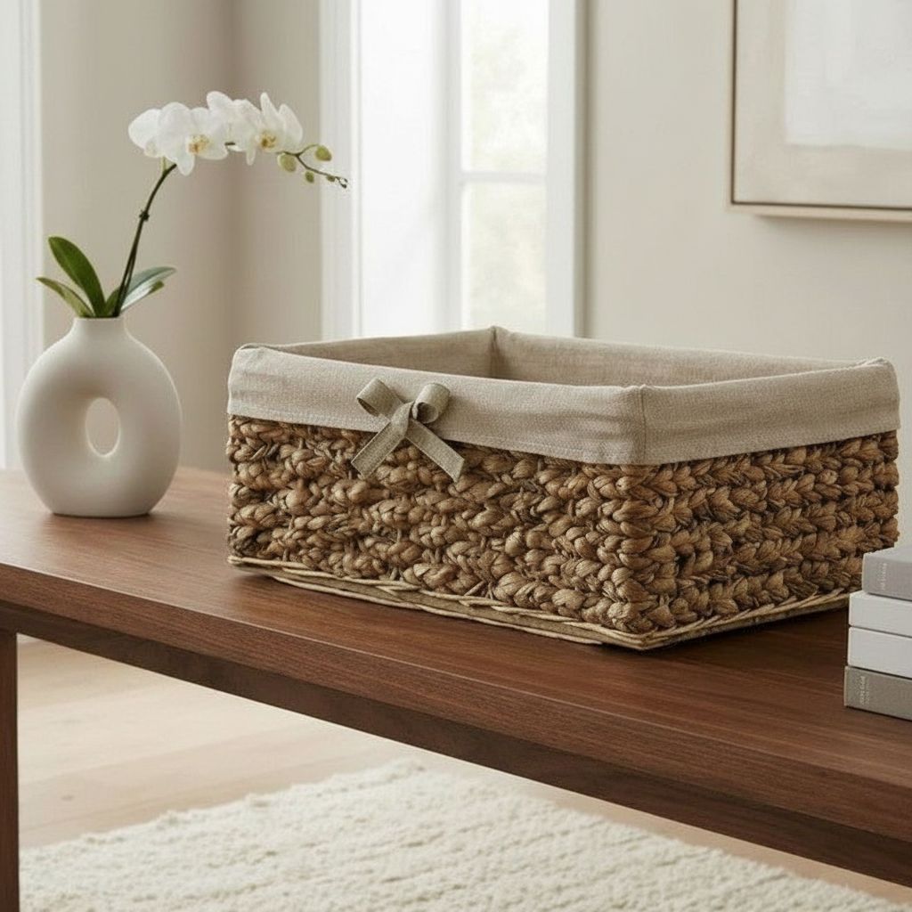 panier de rangement marron clair design premium et élégant
