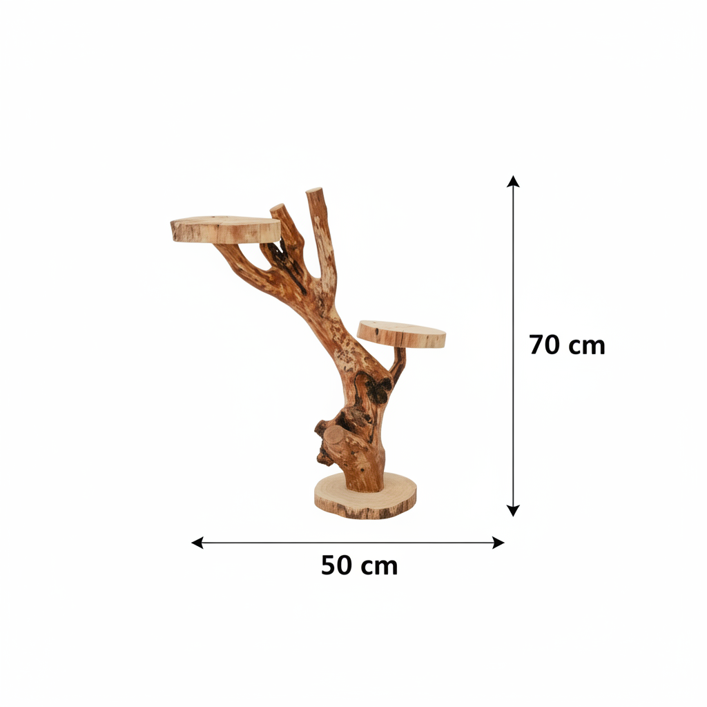 étagère en bois élégante en forme de branche arbre pour un intérieur unique