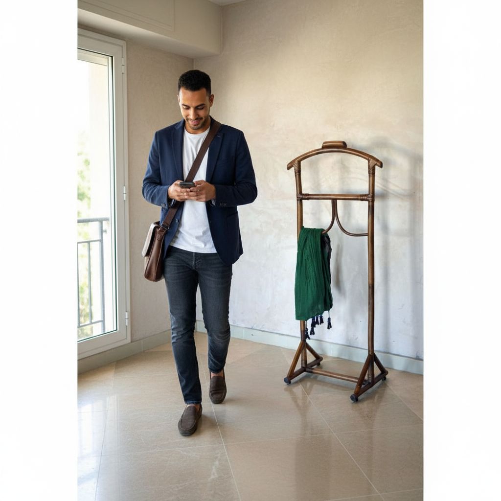 Valet de chambre élégant pour un rangement organisé et chic
