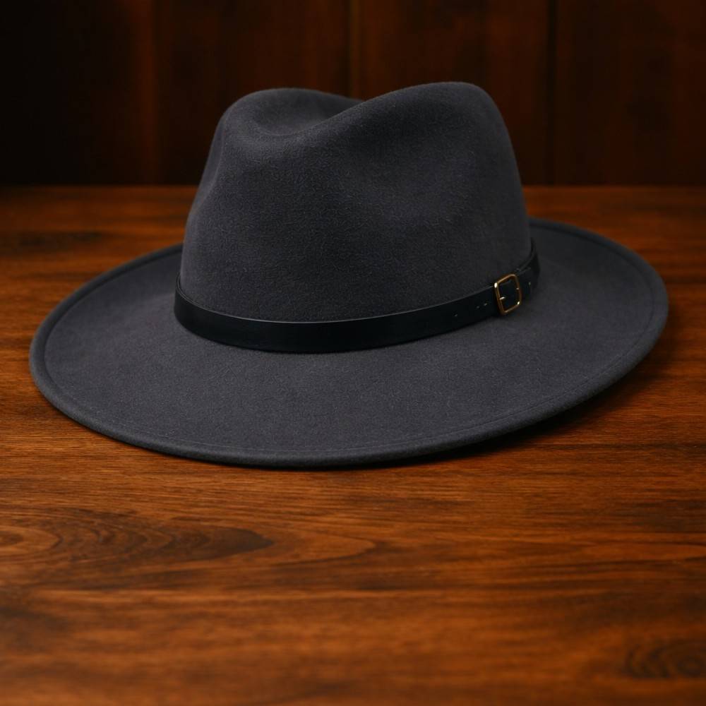 Chapeau feutre crushable gris