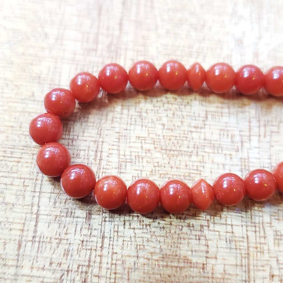 chapelet rouge en corail tunisien fait main 33 perles premium