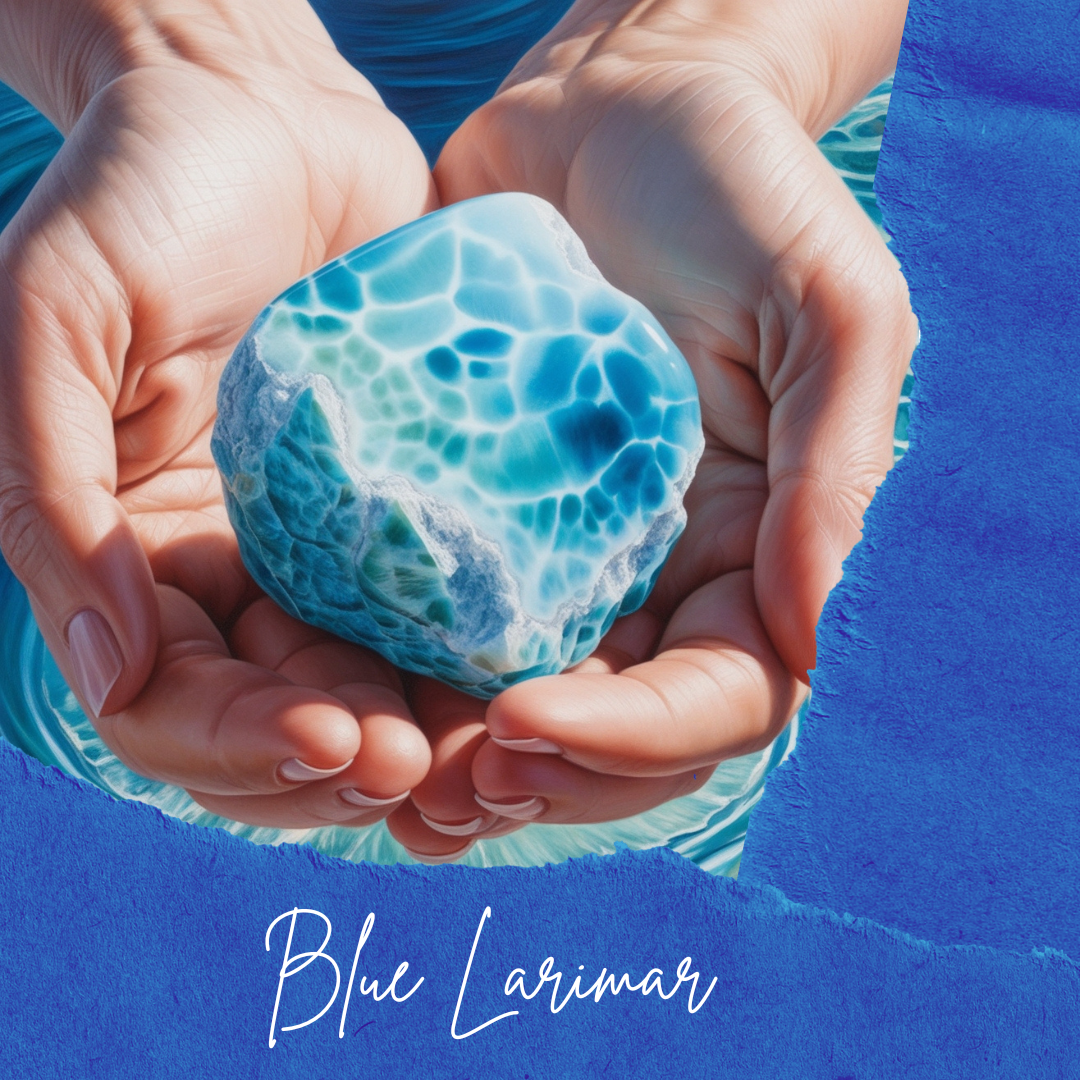 bague Larimar bleu en argent 925 ajustable luxe unique