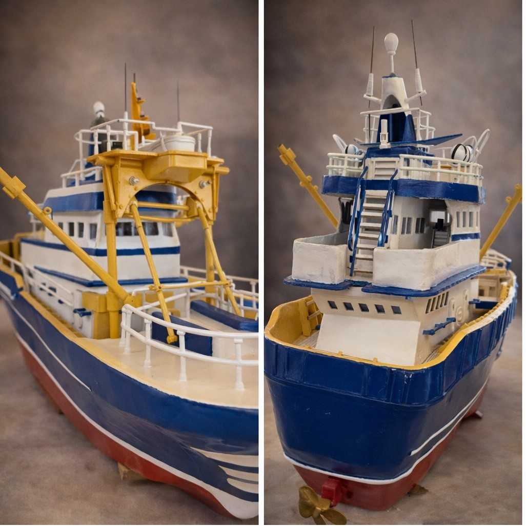 Modèle de Bateau Nautique Élégant - Chef-d'Œuvre Artisanal