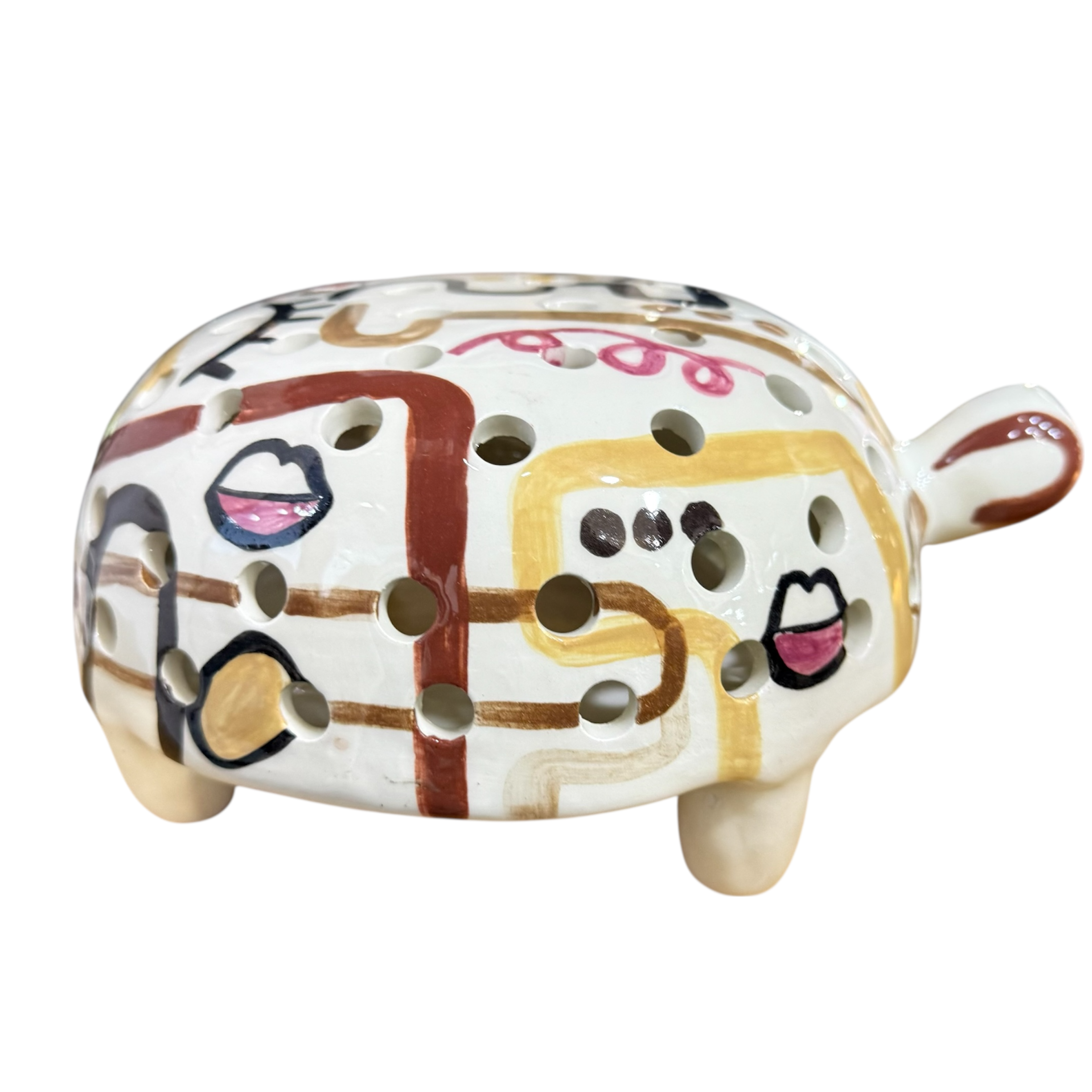 lampe tortue céramique élégante en tons pastels pour votre déco