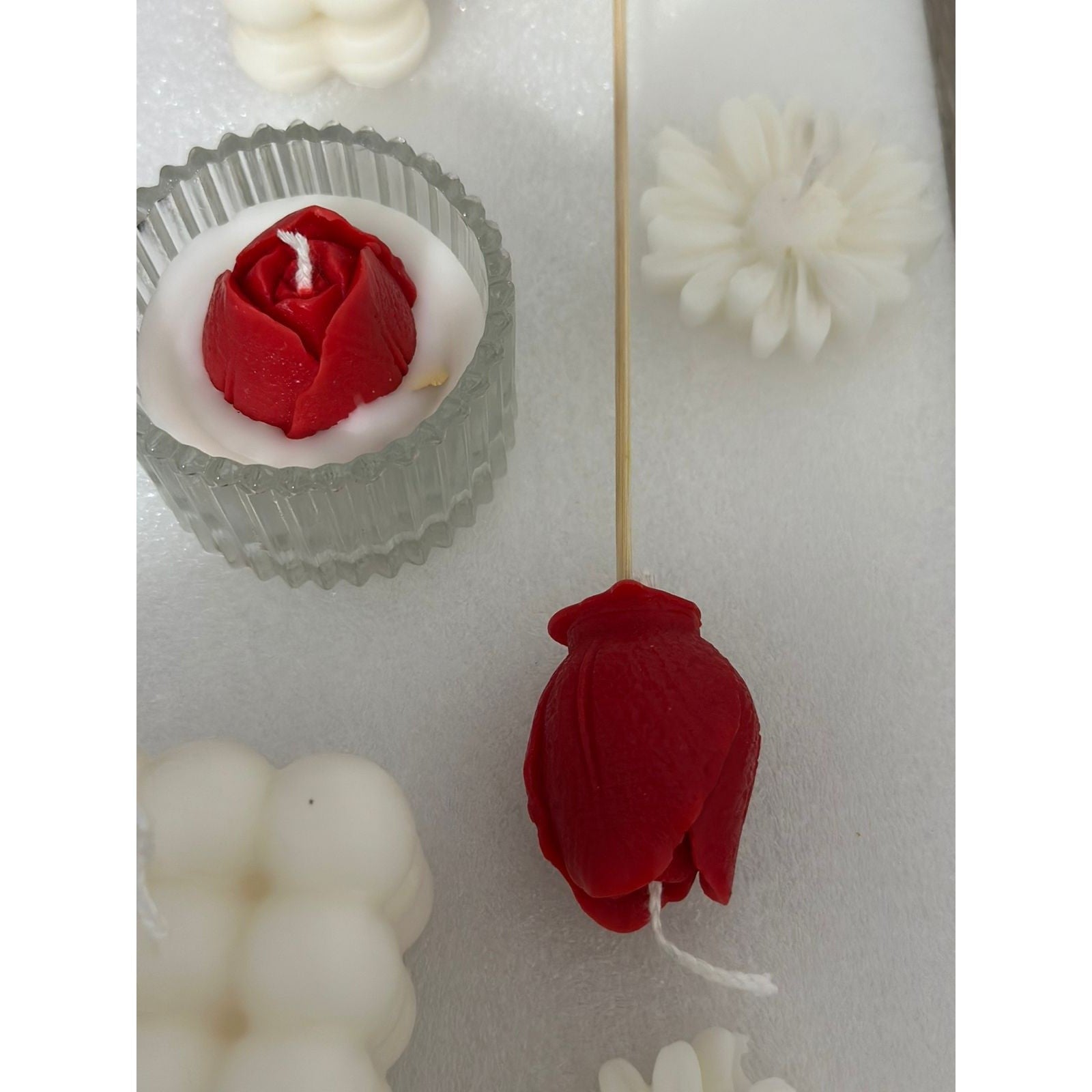 bougie rose luxe pour une ambiance romantique et apaisante