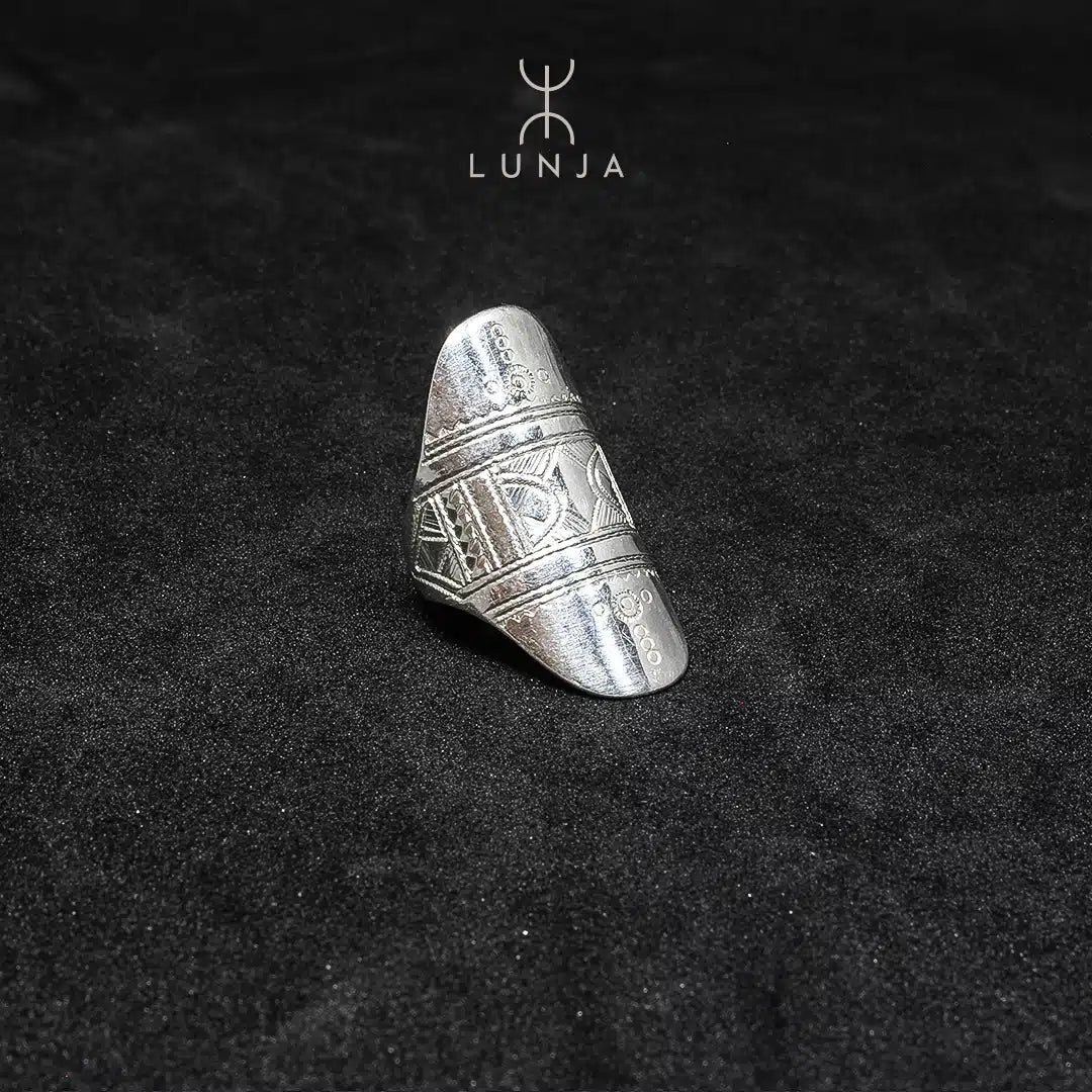 Bague amazigh agadez en argent Massif 990 - artisanat Tunisien fait main | ILEYCOM