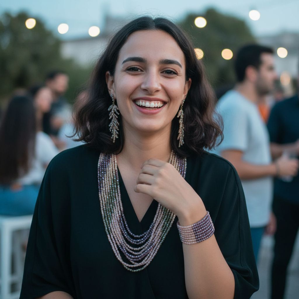 Bijoux élégants pour briller lors de vos soir — angle supp. Produit artisanal.