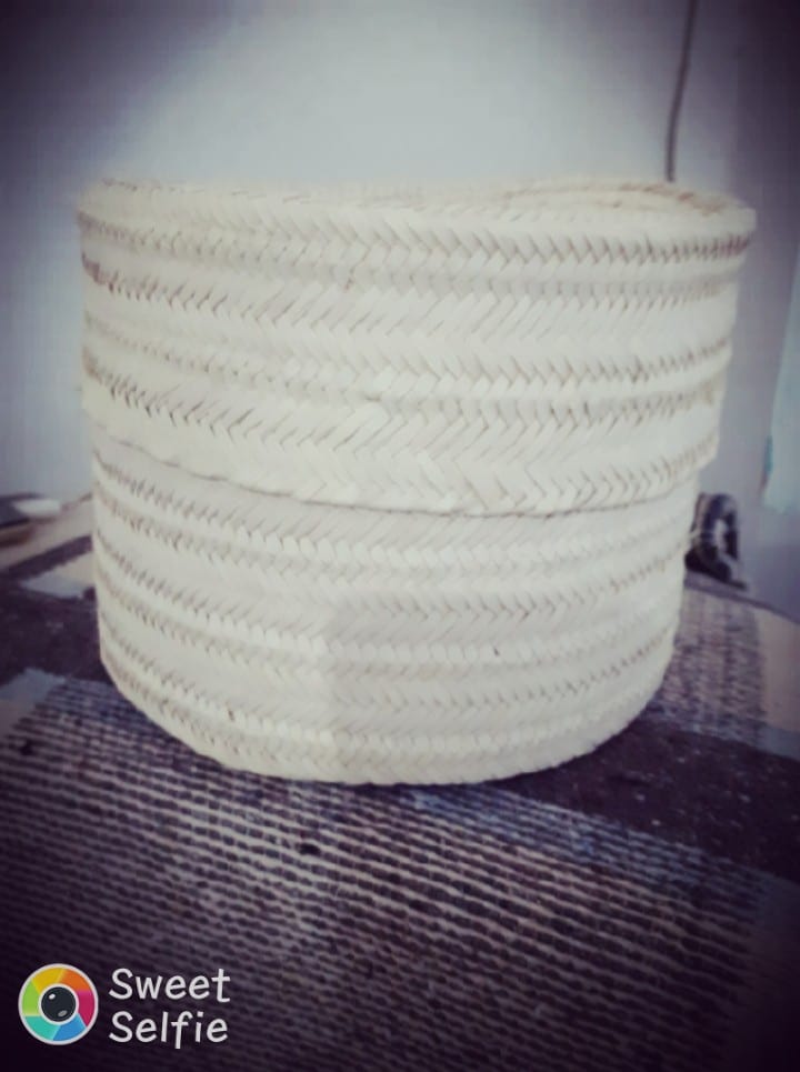 Bonbonnière avec feuilles de palmier - artisanat Tunisien fait main | ILEYCOM