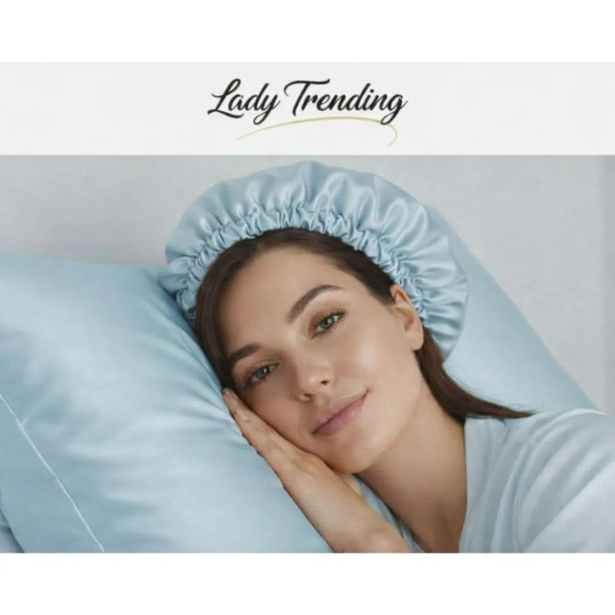 bonnet satin bleu ice pour une élégance et une protection ultime