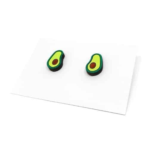 Boucles d'oreilles Avocat – Bois Massif & Peinture Acrylique - artisanat Tunisien fait main | ILEYCOM