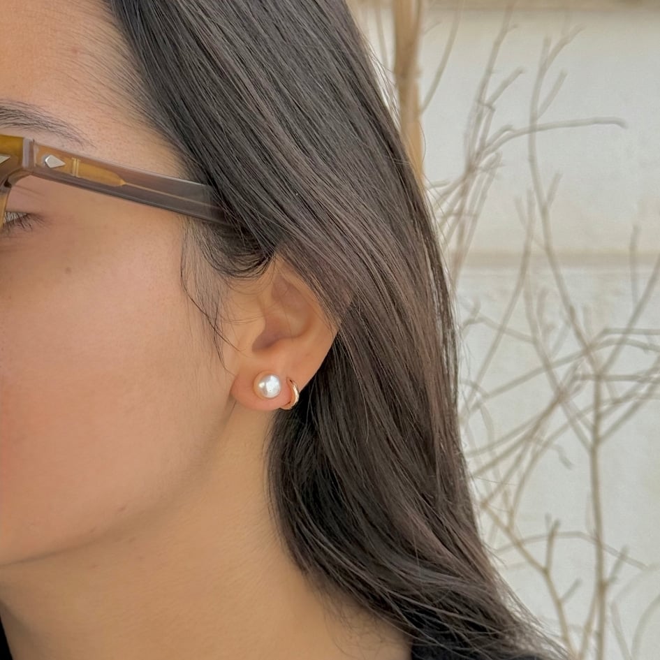 Boucles d’oreilles en argent 925 – Perles naturelles Rose et Blanche (0,8 cm) - artisanat Tunisien fait main | ILEYCOM