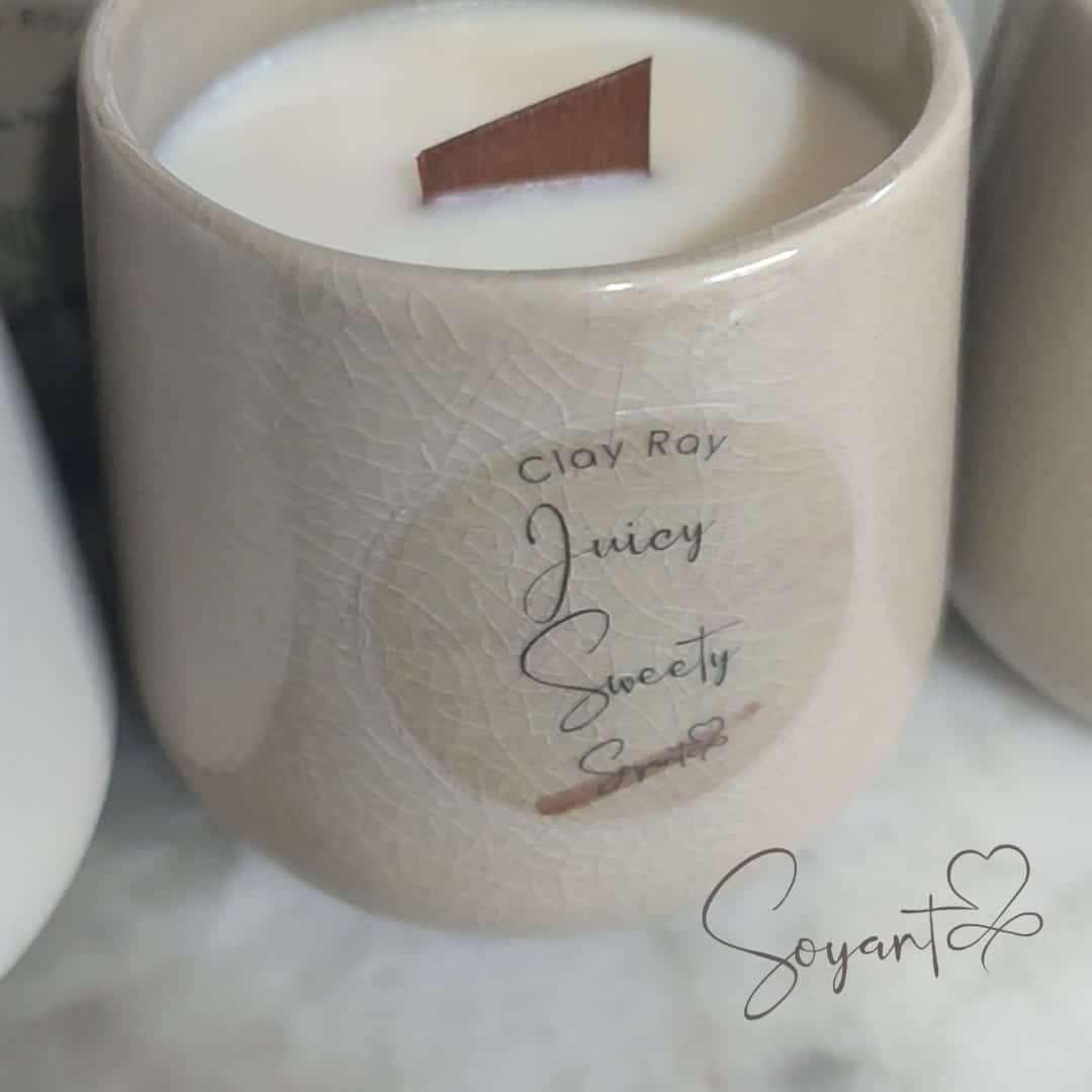 Bougie Parfumée Clay Ray Juicy - artisanat Tunisien fait main | ILEYCOM