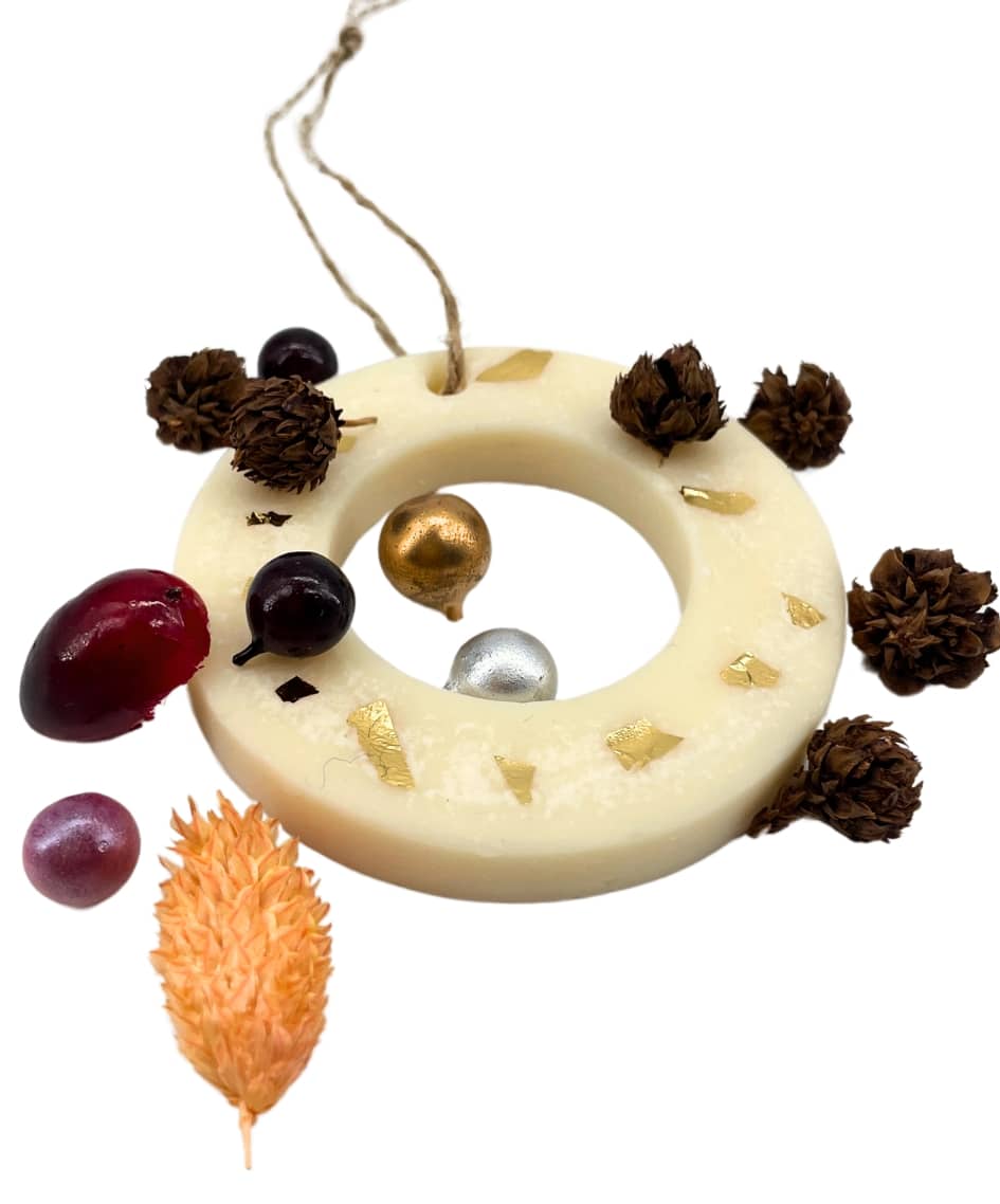 Bougie ronde suspensive avec parfum fleur d'Oranger - artisanat Tunisien fait main | ILEYCOM