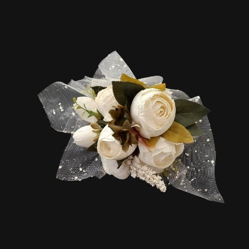 Bouquet de fleurs mariage blanc - artisanat Tunisien fait main | ILEYCOM