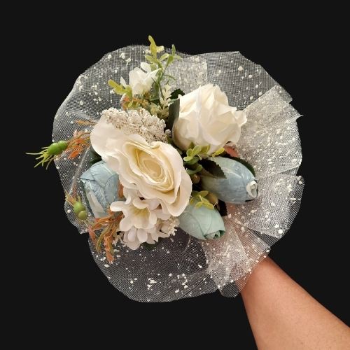 Bouquet de fleurs mariage multi-couleurs - artisanat Tunisien fait main | ILEYCOM