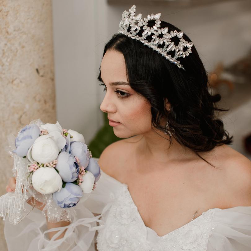 Bouquet de fleurs mariage violet, Bouquet de mariée violet, prune lilas lavande  - artisanat Tunisien fait main | ILEYCOM